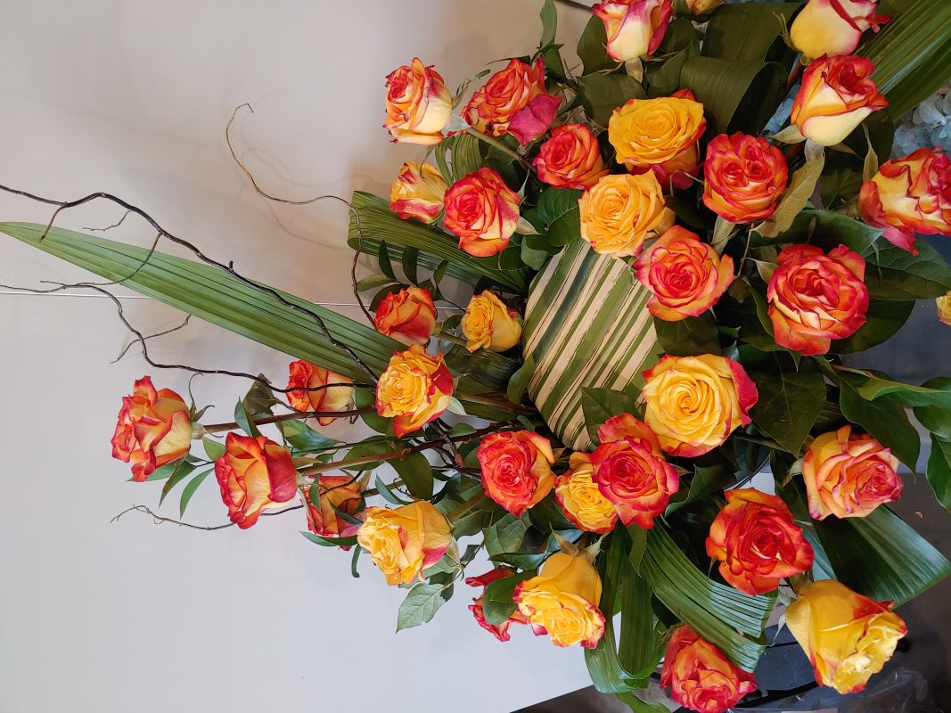 Accompagnement urne rose orange