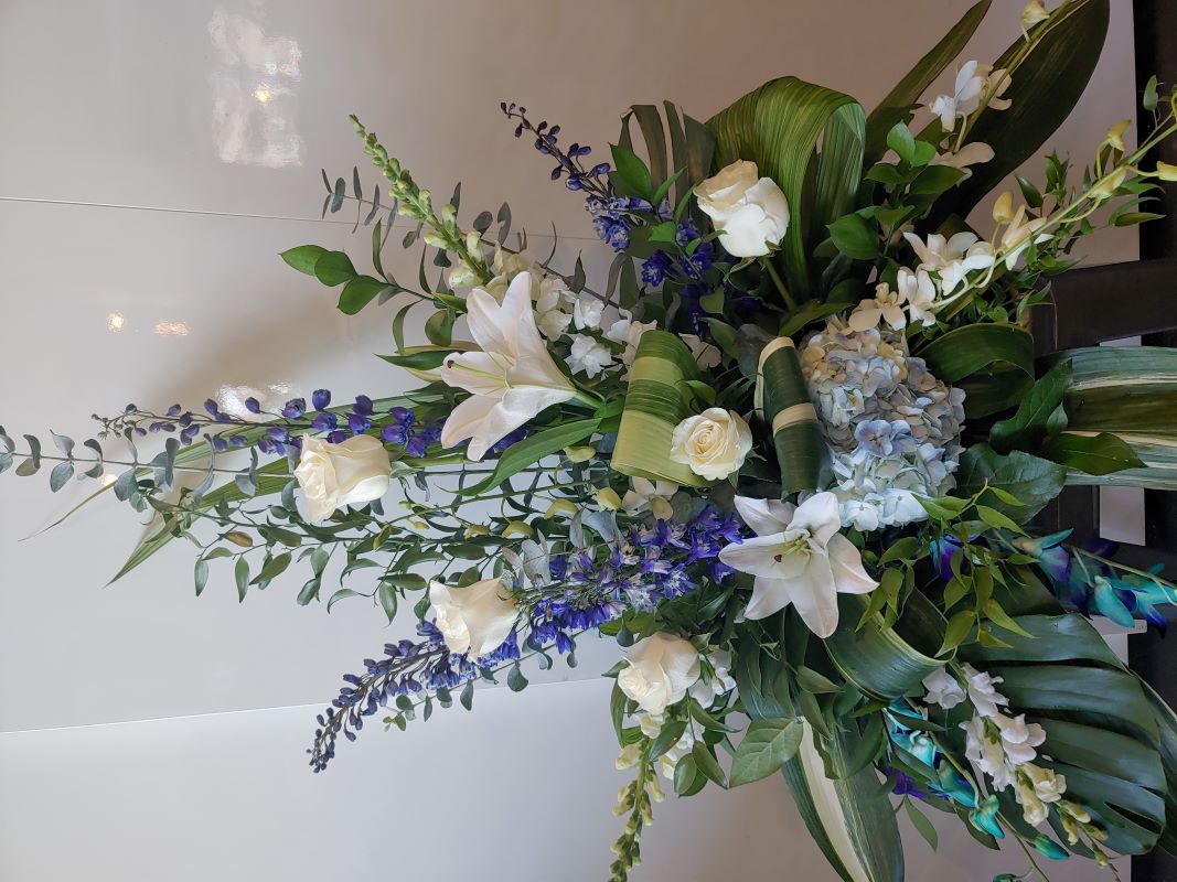 Composition douce bleue