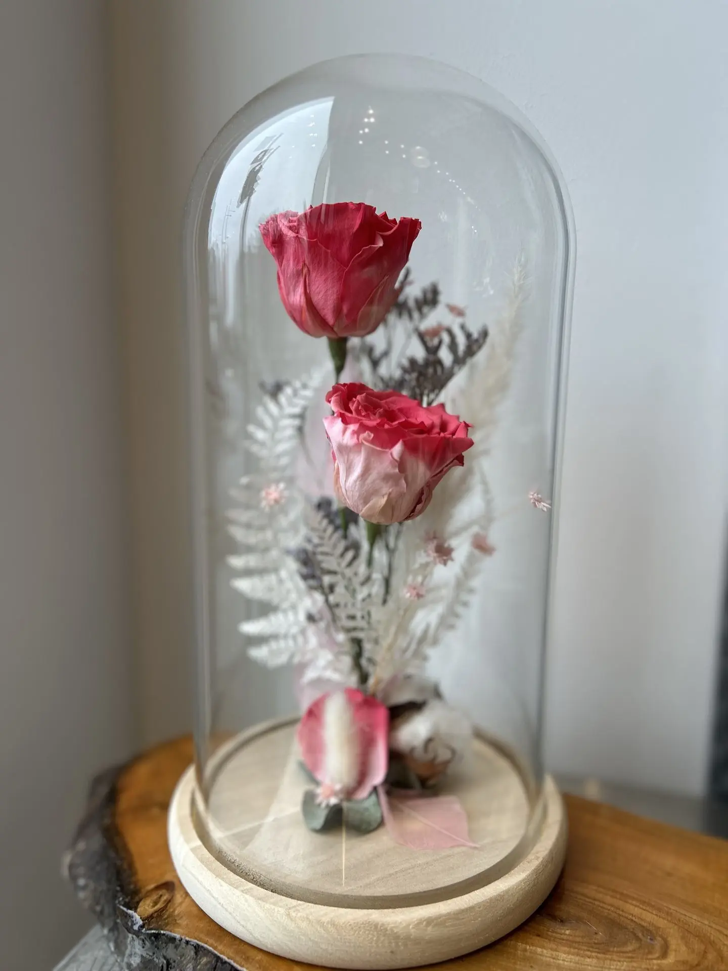 rose éternelle pour la vie fleurs préservées