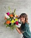 bouquet de fleurs, coloré, avec pivoine, lys, roses, livraison.webp