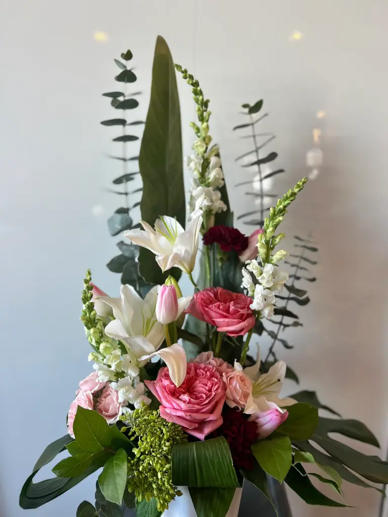 Corbeille douce rosée