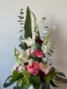 Corbeille douce rosée