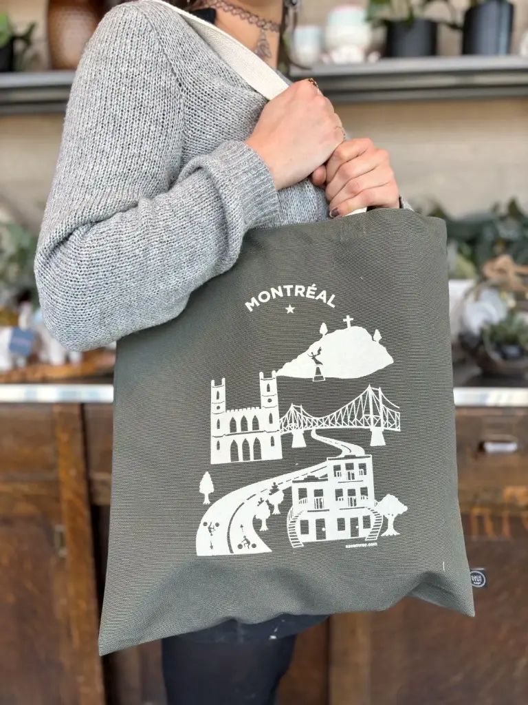 Sac fourre-tout Montréal – Kaki | Sac en Vrac
