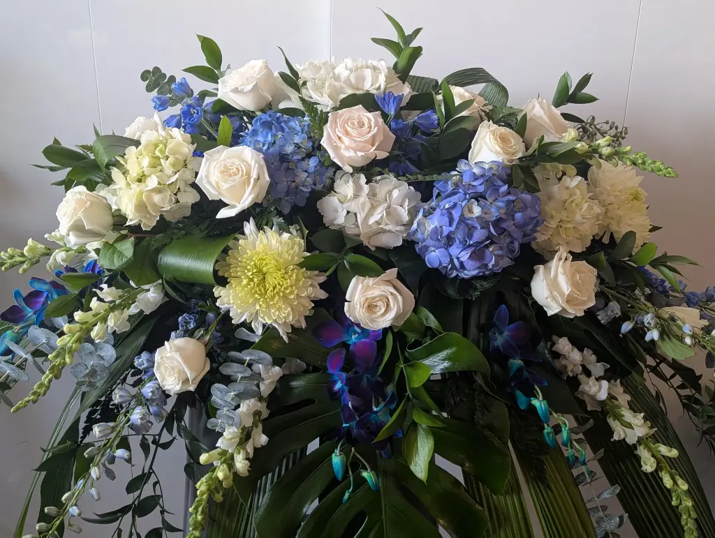 Coussin d'hydrangea bleu