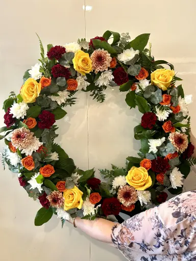 Couronne rose jaune