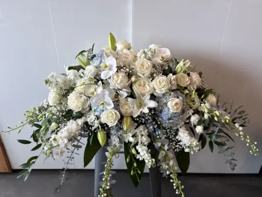 Coussin d'hydrangea bleu